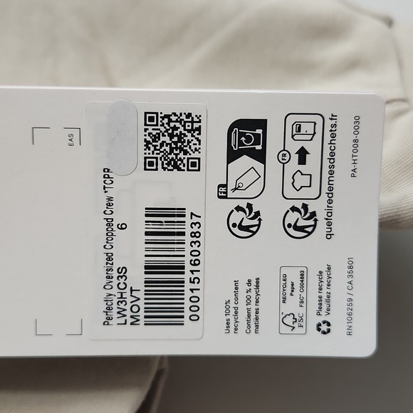 Lululemon NWT Special Edition Team Canada Perfectly Oversized Cropped Crew Sz 6 - Picture 2 of 8